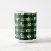 Green Plaid Gold Shamrocks St. Patrick's Day コーヒーマグカップ (中央)