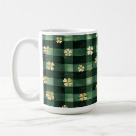 Green Plaid Gold Shamrocks St. Patrick's Day   コーヒーマグカップ