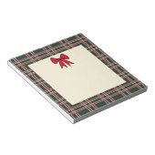 Green Plaid Holiday Christmas Notepad  ノートパッド (アングル)