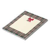 Green Plaid Holiday Christmas Notepad  ノートパッド (回転)