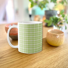 Green Plaid Mug コーヒーマグカップ