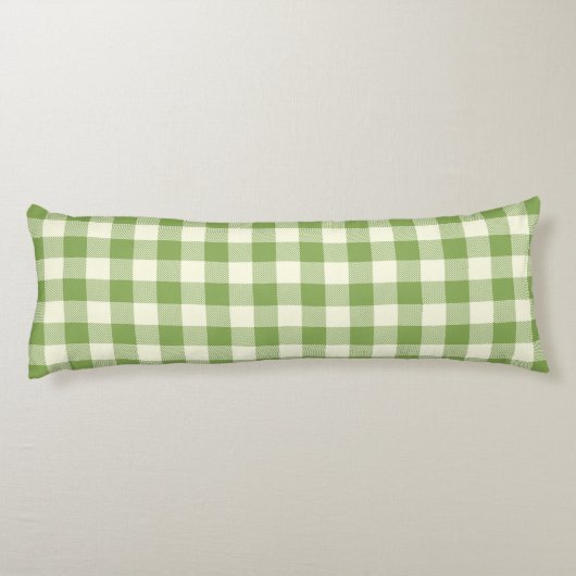 Green Plaid Pattern Body Pillow ボディピロー (裏面)