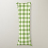 Green Plaid Pattern Body Pillow ボディピロー (正面縦)