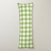 Green Plaid Pattern Body Pillow ボディピロー (裏面 (縦))