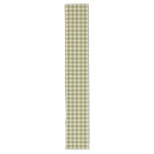 Green Plaid Pattern Table Runner ロングテーブルランナー (正面)