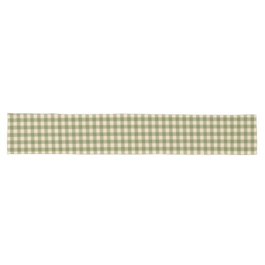 Green Plaid Pattern Table Runner ロングテーブルランナー (横)