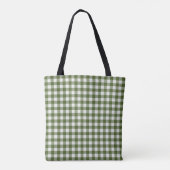 Green Plaid Pattern Tote トートバッグ (裏面)