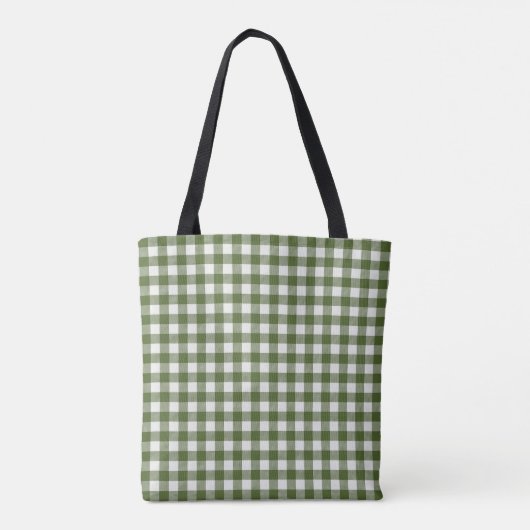 Green Plaid Pattern Tote トートバッグ (裏面)