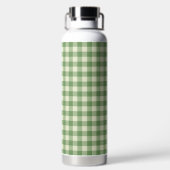  Green Plaid Pattern Water Bottle ウォーターボトル (背面)