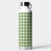  Green Plaid Pattern Water Bottle ウォーターボトル (正面)