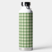  Green Plaid Pattern Water Bottle ウォーターボトル (左面)