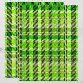 Green Plaid Scrapbook Paper 2-Sided Page (正面/裏面)