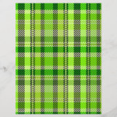 Green Plaid Scrapbook Paper 2-Sided Page (裏面)