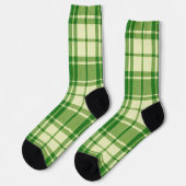 Green Plaid St. Patrick's Day  ソックス (左)