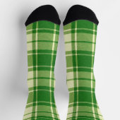 Green Plaid St. Patrick's Day  ソックス (上部)
