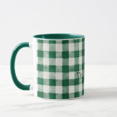 Green Plaid Stripes Christmas マグカップ (左)