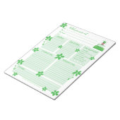 Green Plant and Books Substitute Report Notepad ノートパッド (アングル)