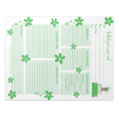 Green Plant and Books Substitute Report Notepad ノートパッド (正面)