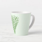 Green plant in the shape of a bouquet. カフェラテマグ (右アングル)