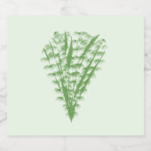 Green plant in the shape of a bouquet. スパークリングワインラベル (シングルラベル)