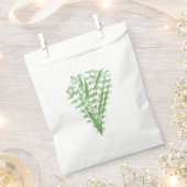 Green plant in the shape of a bouquet. フェイバーバッグ (クリップ留めされた状態)