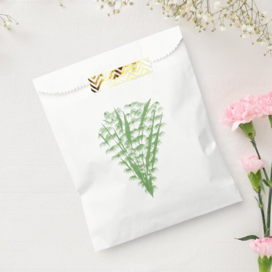 Green plant in the shape of a bouquet. フェイバーバッグ (封をした状態)