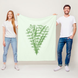 Green plant in the shape of a bouquet. フリースブランケット