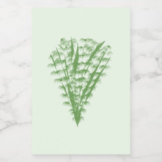 Green plant in the shape of a bouquet. ワインラベル (シングルラベル)