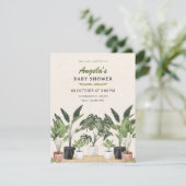 Green plants baby shower 招待状 (スタンド正面)