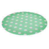 Green Poka Dots カッティングボード (角)