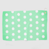 Green Poka Dots ゴルフタオル (横)