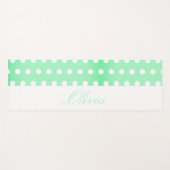 Green Poka Dots ヨガマット (正面(横))