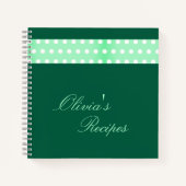 Green Poka Dots Recipe ノートブック (正面)