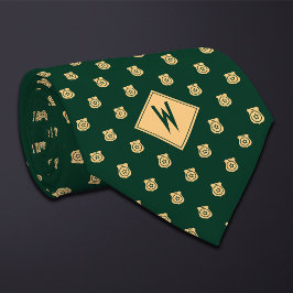 Green Police Badge Pattern ネクタイ
