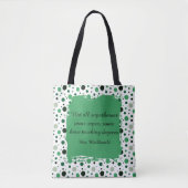 Green Polka dot teacher appreciation gift トートバッグ (正面)