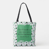 Green Polka dot teacher appreciation gift トートバッグ (裏面)