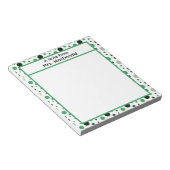 Green Polka dot teacher appreciation gift ノートパッド (アングル)