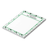 Green Polka dot teacher appreciation gift ノートパッド (回転)