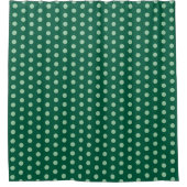 Green Polka Dots  シャワーカーテン (正面)