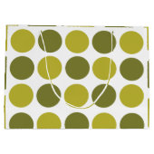 Green Polka Dots Baby Shower Birthday ラージペーパーバッグ (裏面)