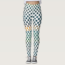 Green Polka Dots Gradient レギンス