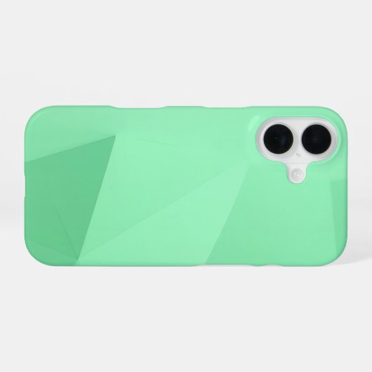 Green Polygon Geometric iPhone 16ケース (裏面横)