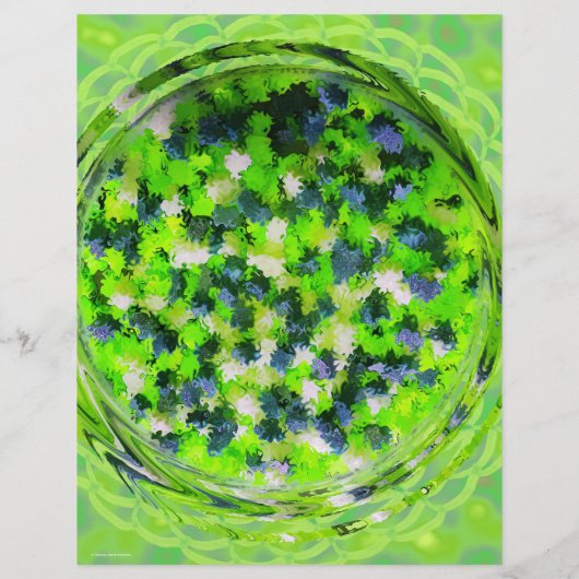 Green Potpourri Scrapbook Paper 2-Sided Page (裏面)