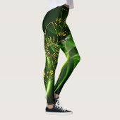 Green Printed Leggings – Stylish Comfort  レギンス (右)