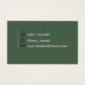 Green Professional Business Card (裏面)