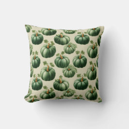 Green Pumpkin Autumn Home Design Throw Pillow クッション