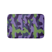 Green Purple and Blue Camo abstract バスマット (正面)