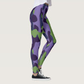Green Purple and Blue Camo abstract レギンス (右)