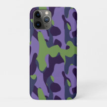 Green Purple and Blue Camo abstract