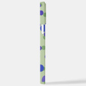 green purple and blue dots iPhoneケース (右側面)